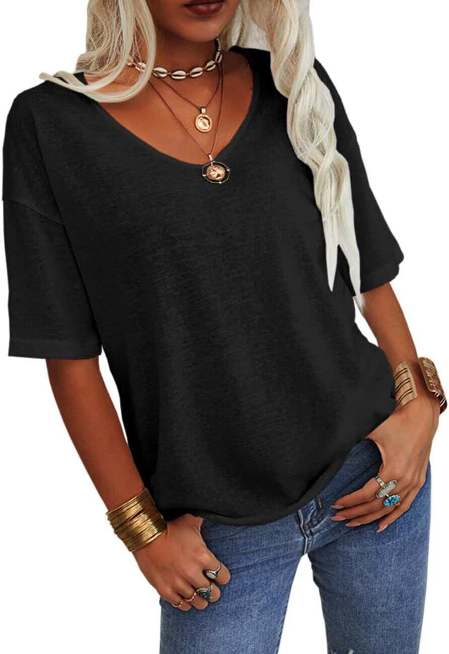 FINAL SALE⚡Summer Casual Half Sleeve T-shirt Basic Tops (Multiple Colors)