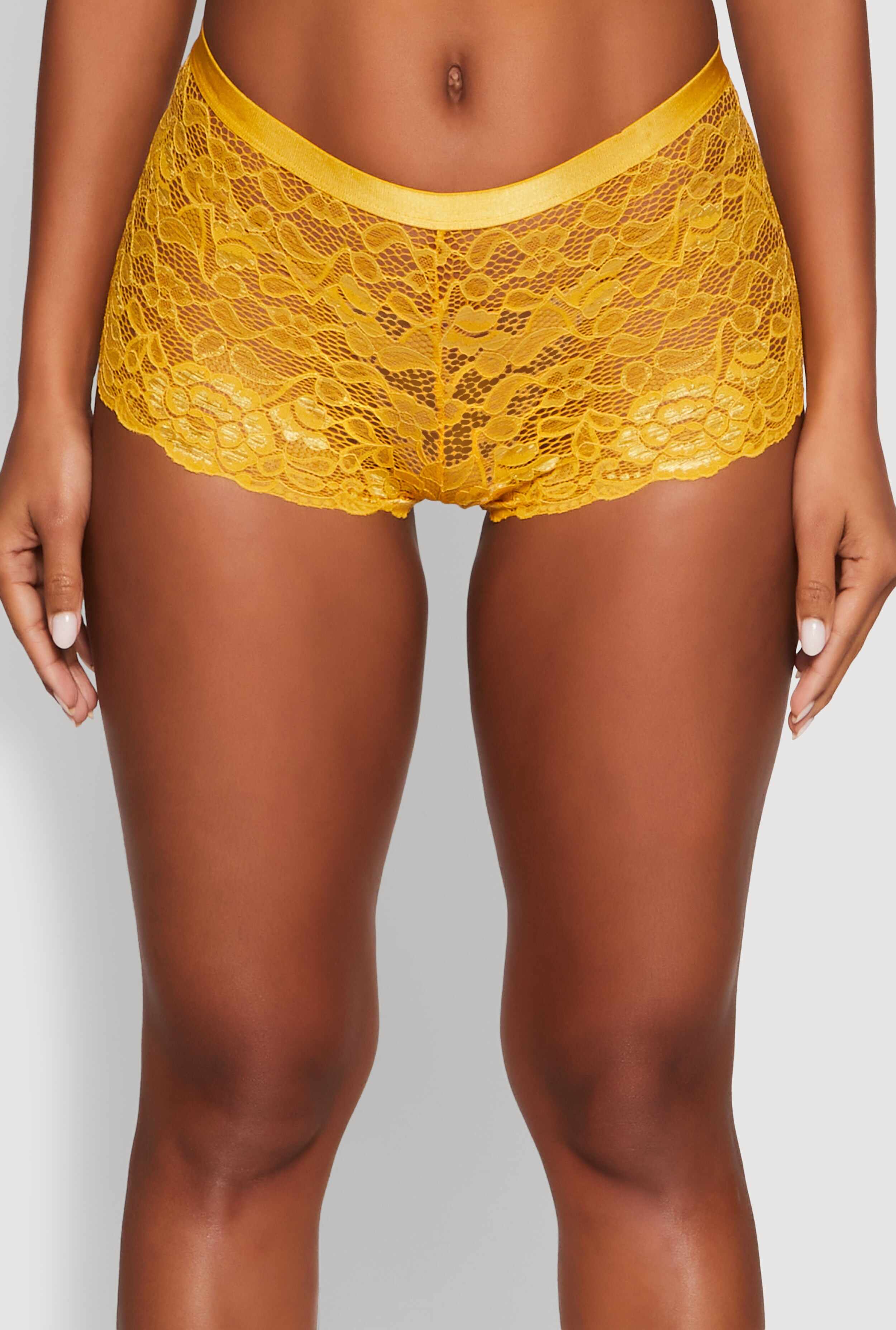 Elegant Floral Lace Caged V Back Panty