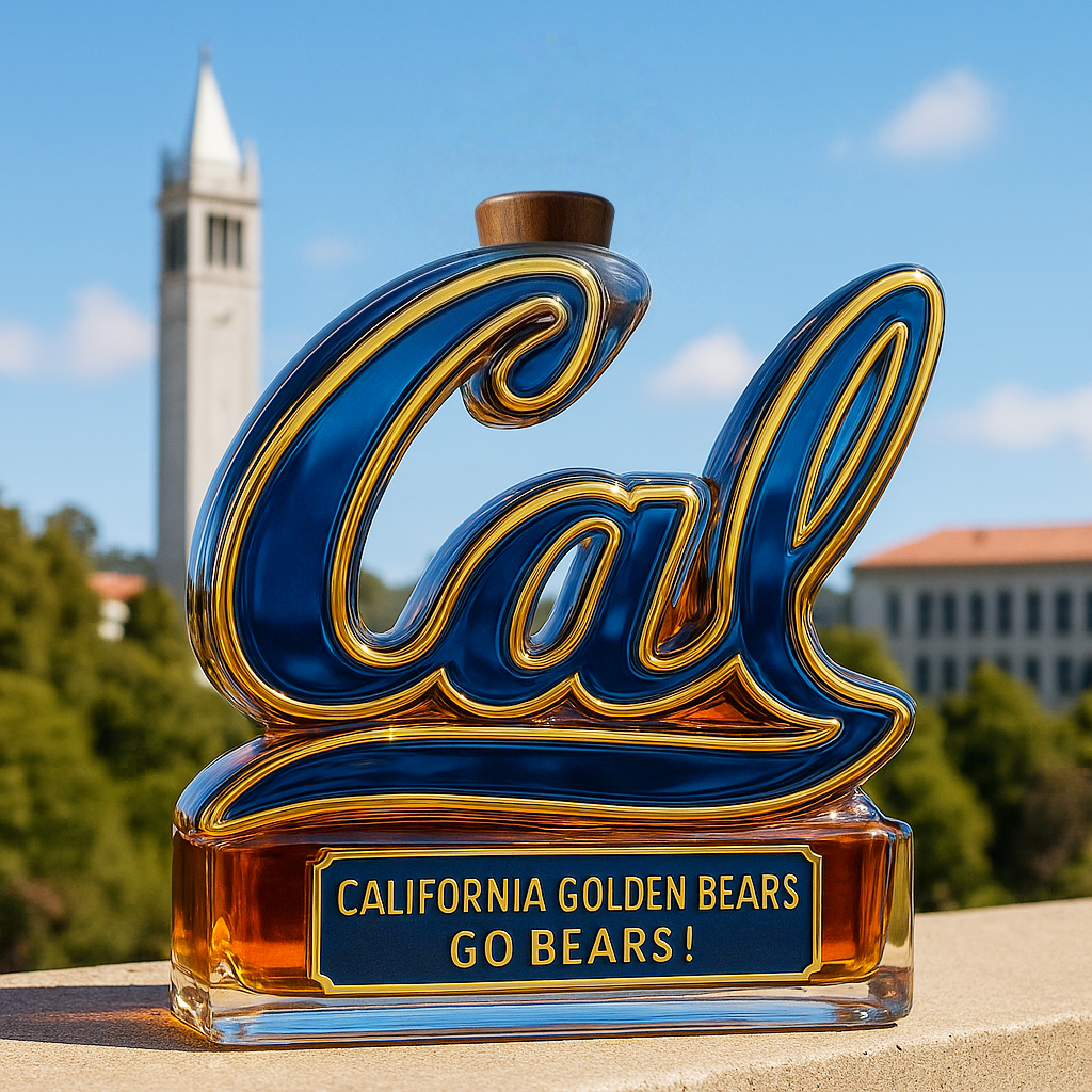 California Golden Bears Limited Edition Whiskey Bottle