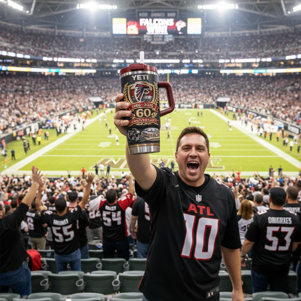 Falcons 60th Anniversary Commemorative YETI Tumbler