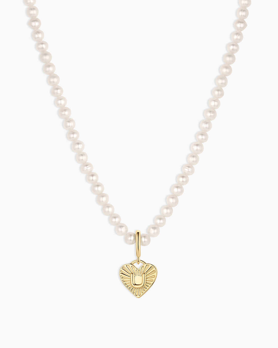 Vintage Heart Alphabet Charm Necklace