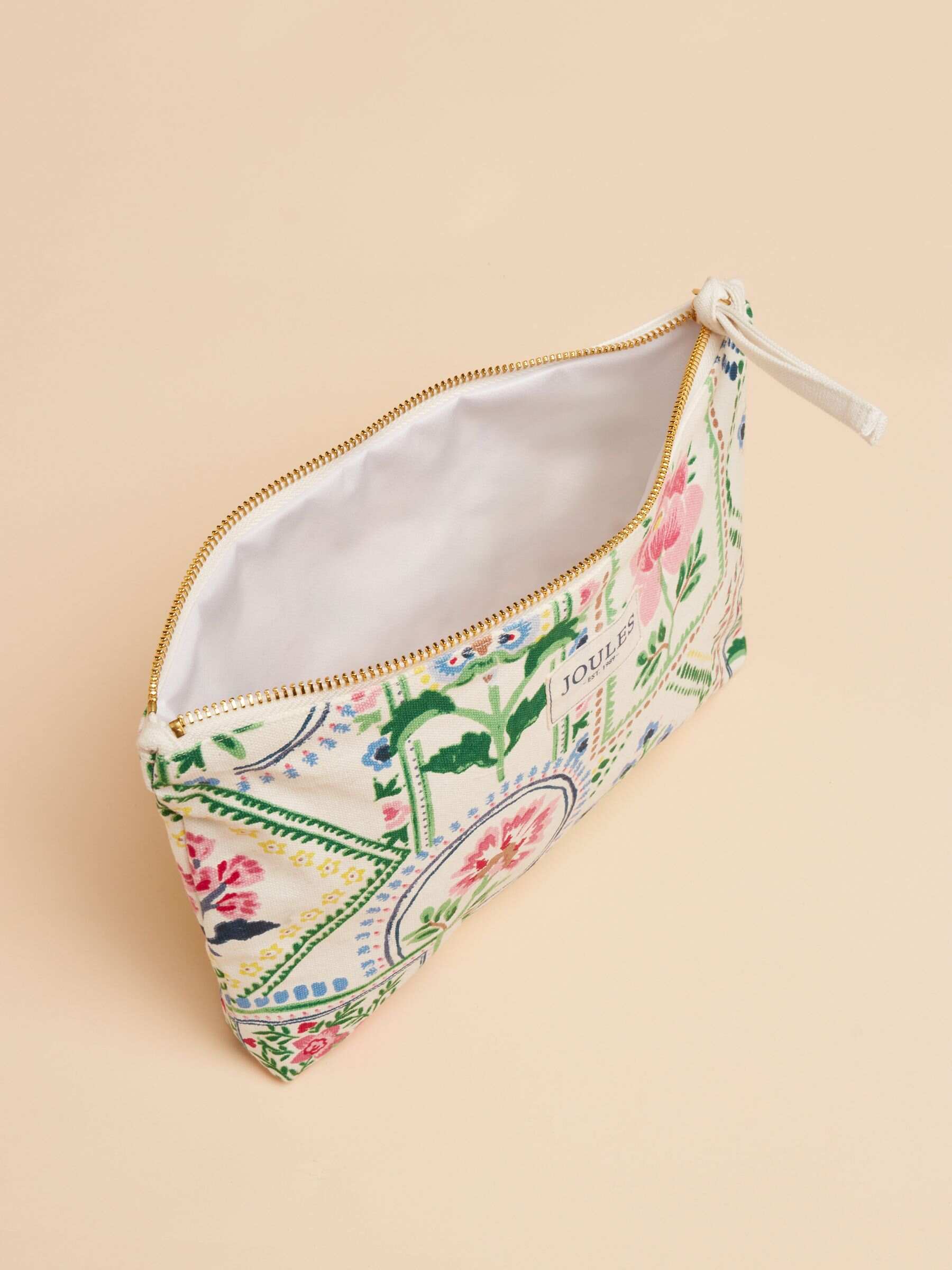 Carrywell Cream Tile Print Zip Pouch