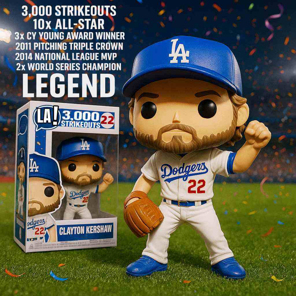 Clayton Kershaw 3,000th Strikeout Commemorative POP Figure