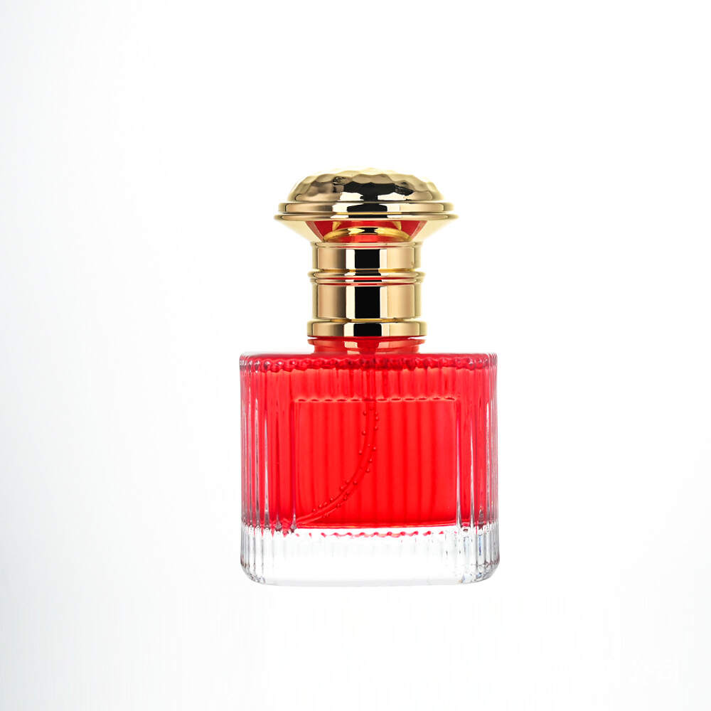 Vintage Vertical Striped Colored Glass Perfume Atomizer