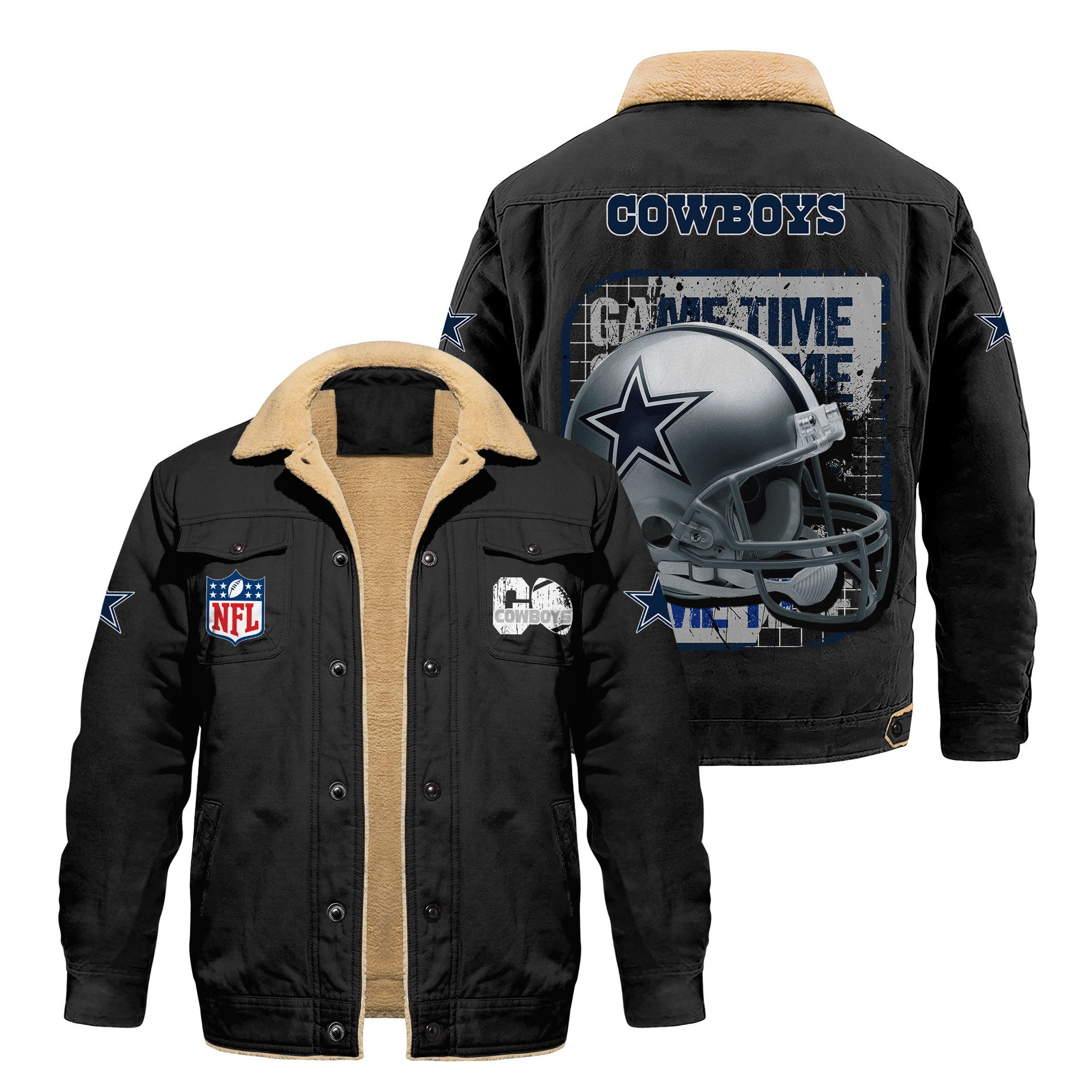 Dallas Cowboys | Premium NFL 2D Cargo Fleece Jacket HY