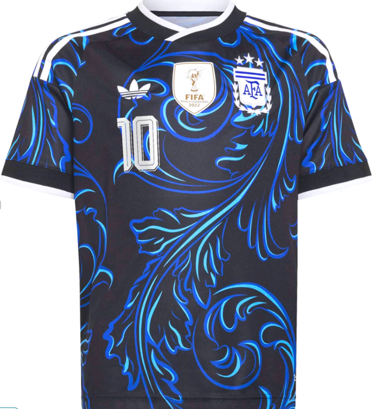Lionel Messi Argentina National Team Youth 2026 Away Replica Jersey - Black adidas