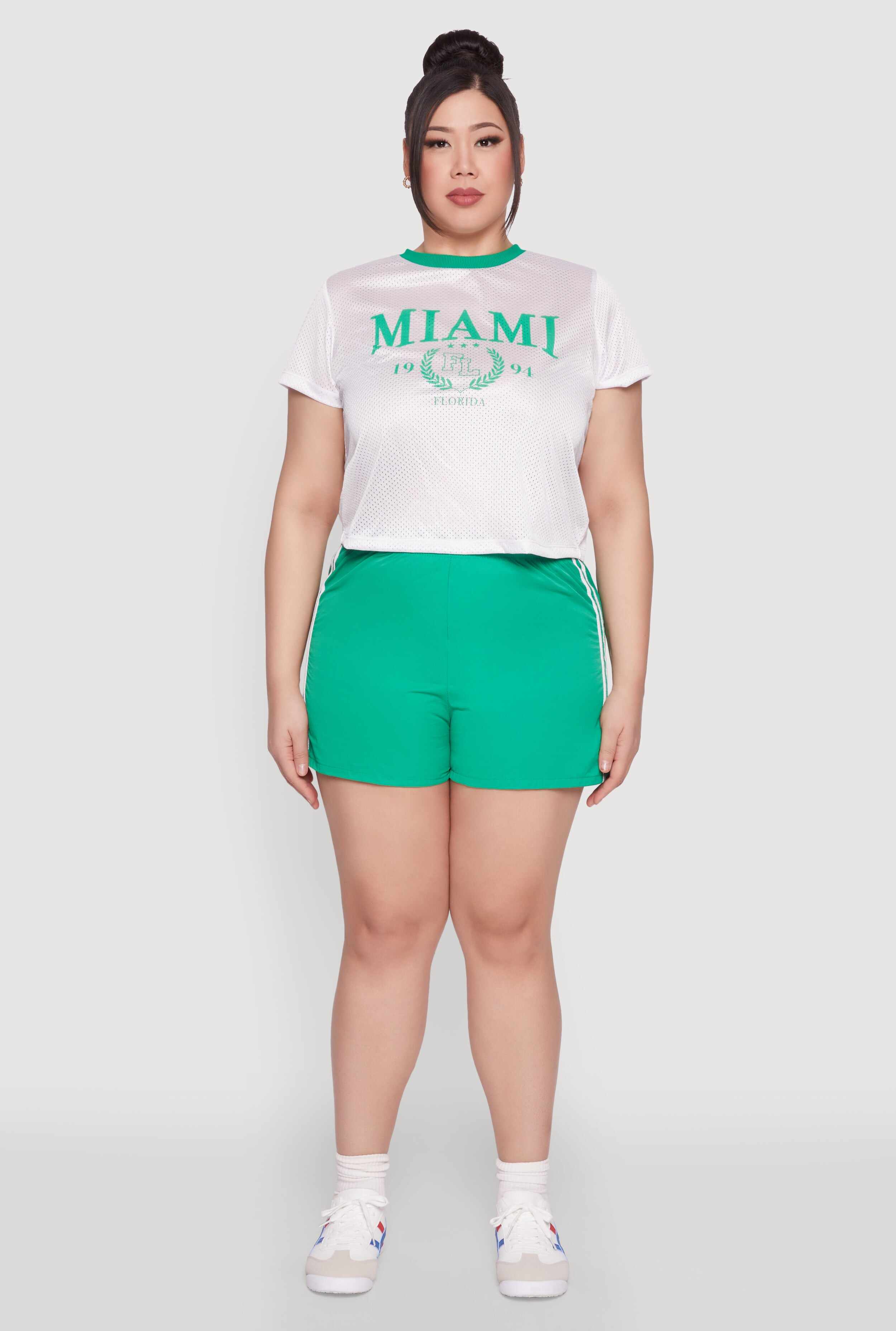 Plus Size Almost Famous Contrast Trim City Graphic Jersey