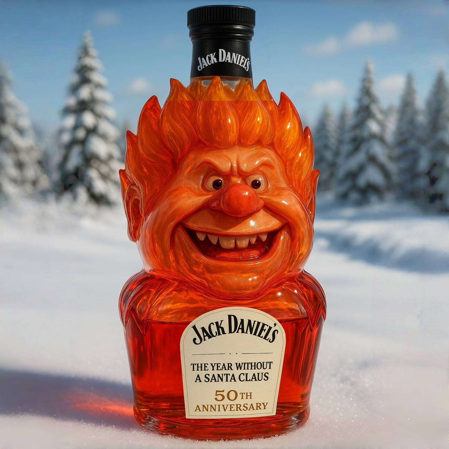 The Year Without a Santa Claus 50th Whiskey Bottle