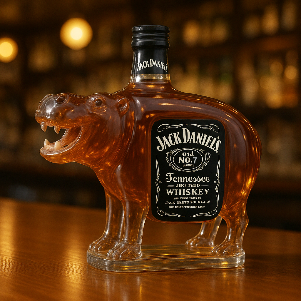 MOO DENG Hippo Whiskey bottle