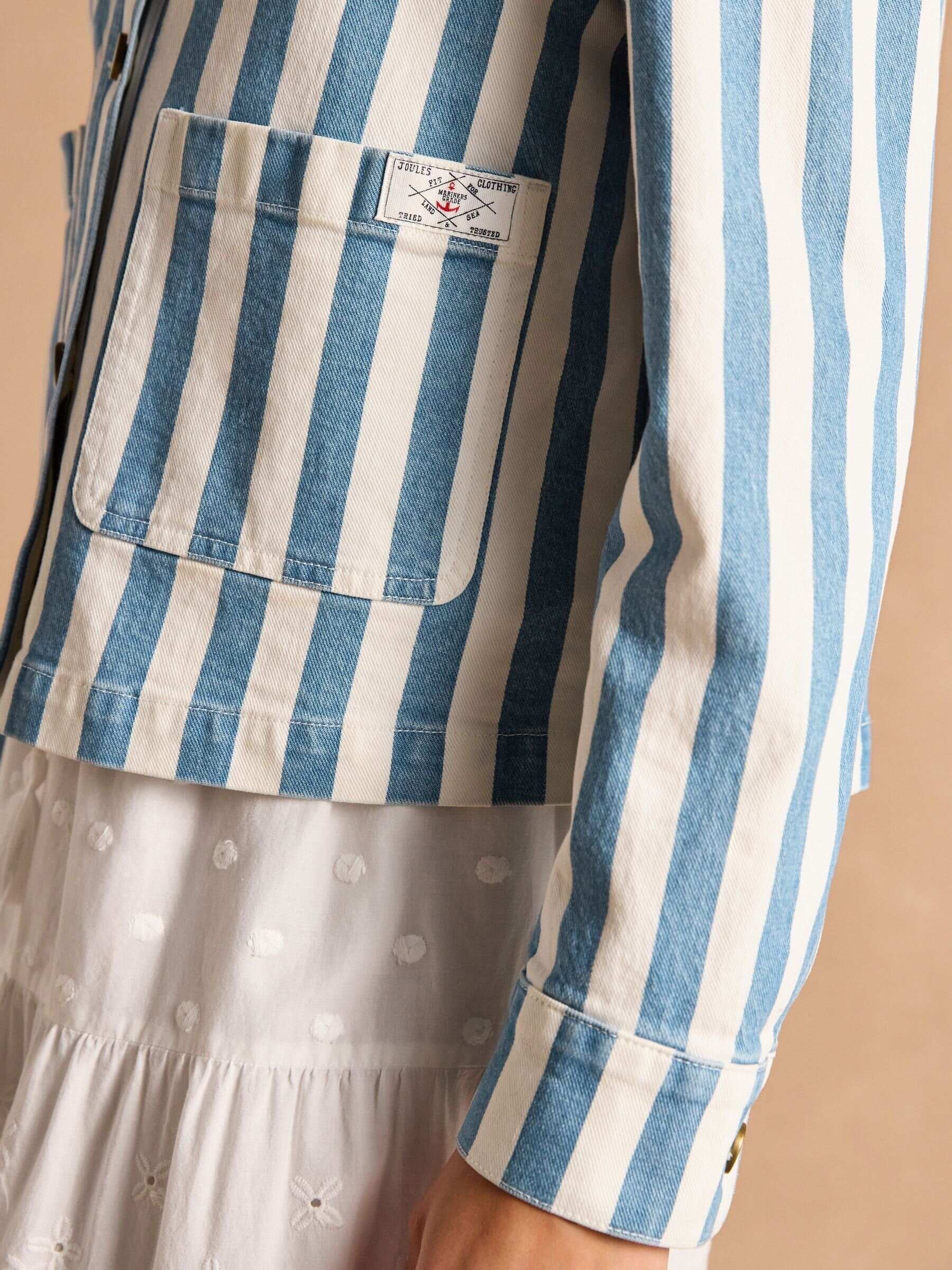 Blue Stripe Denim Jacket