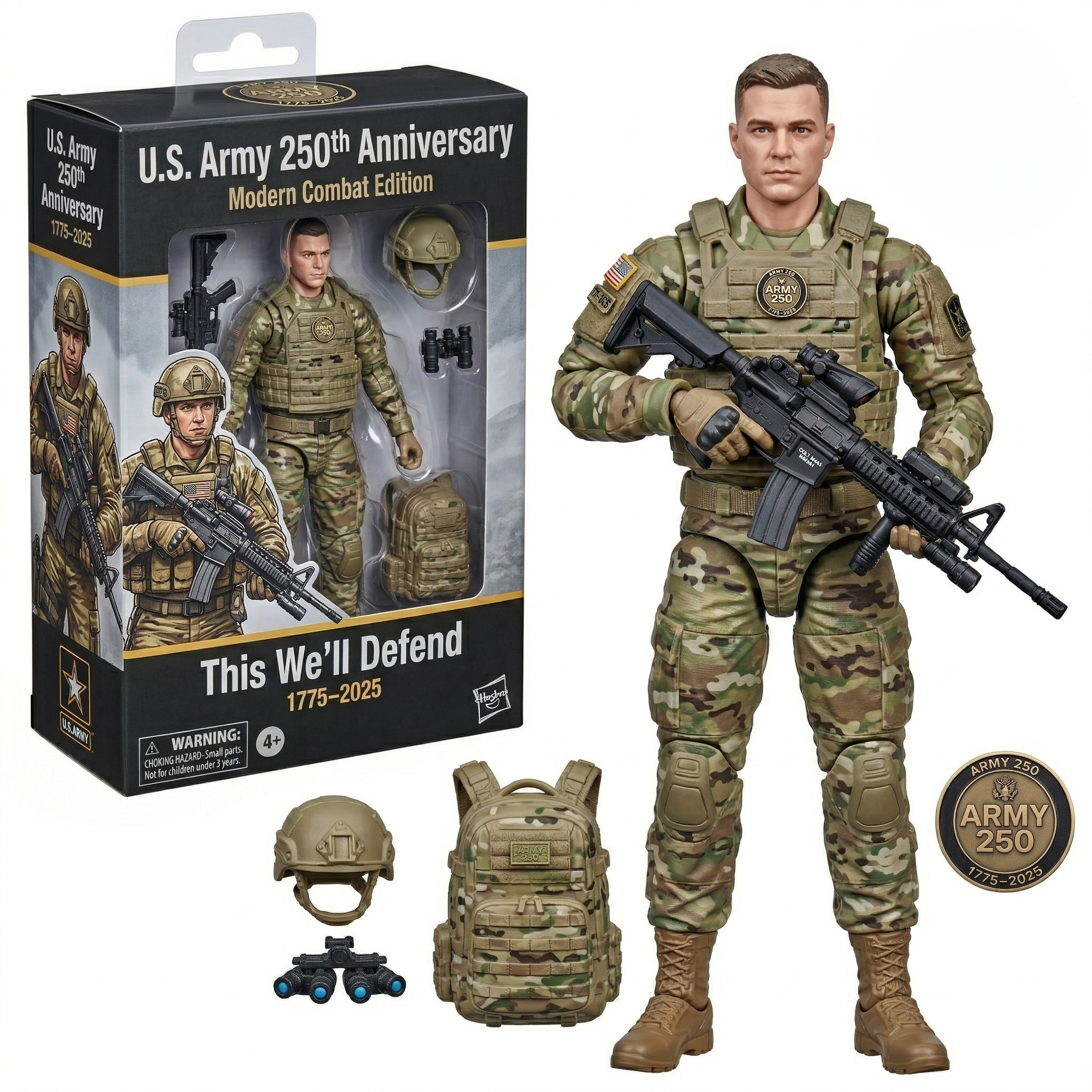 G.I. Joe: U.S. 250th Anniversary Military Collectible 6 Inch Action Figure Set