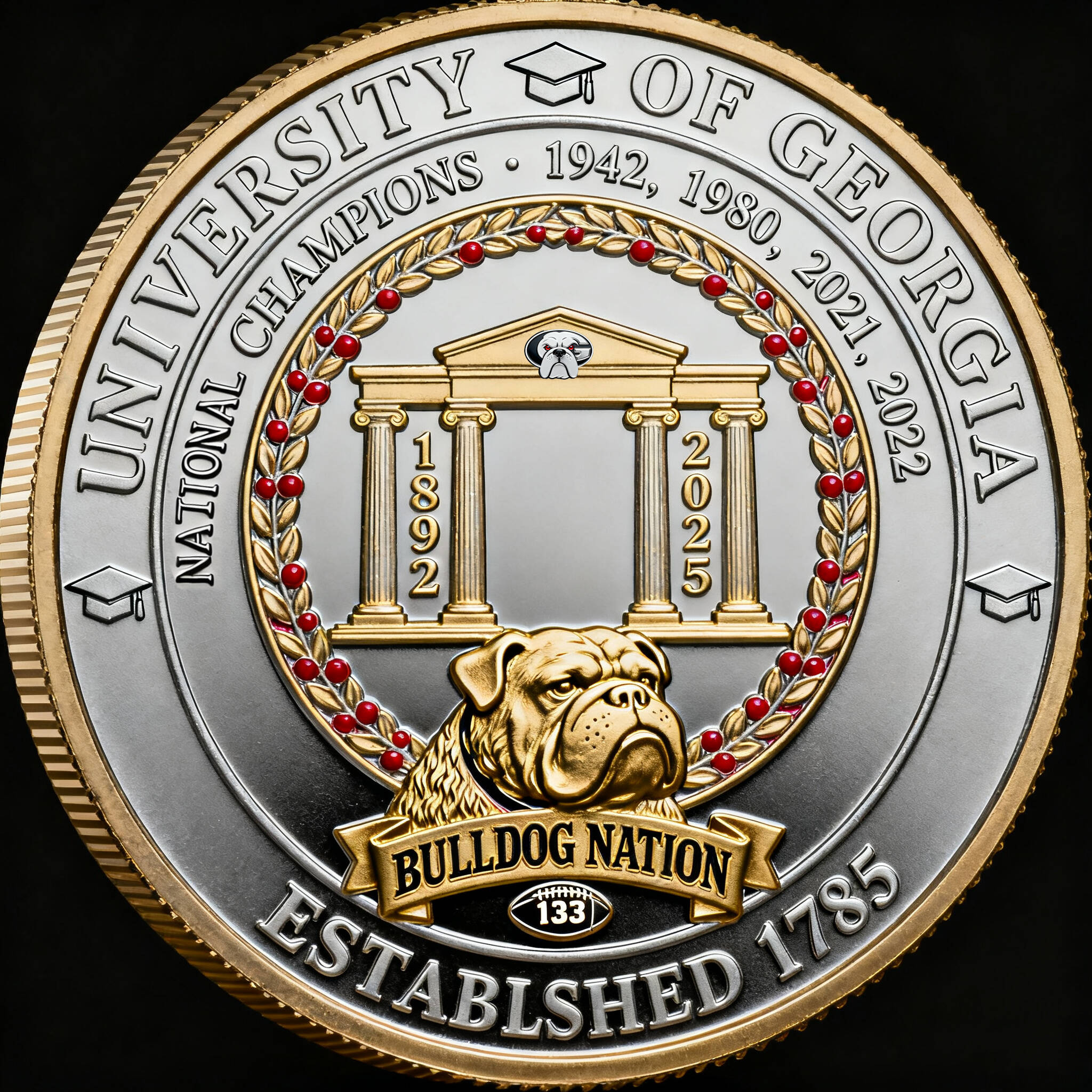 UGA Bulldogs 133rd Anniversary Commemorative Coin