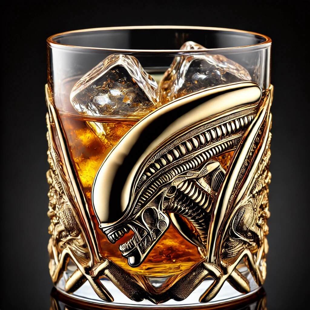 Alien Whiskey Glass