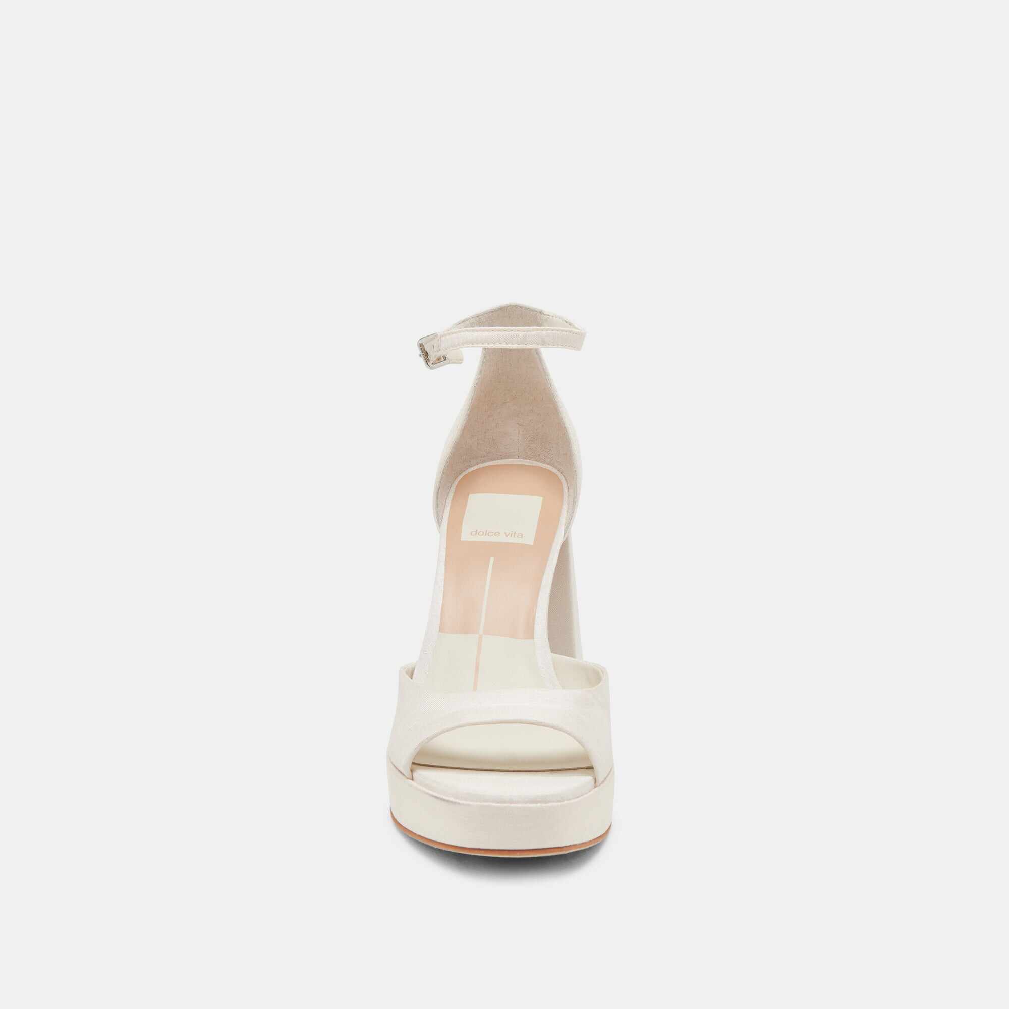 PANDRO HEELS WHITE SATIN