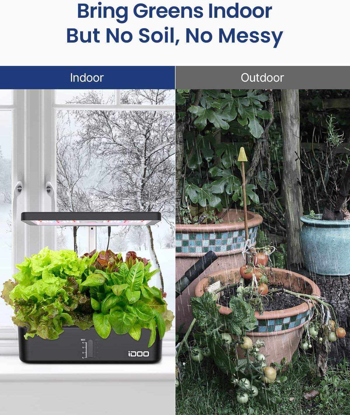Hydroponics Growing System 12Pods, Indoor Garden with LED Grow Light
