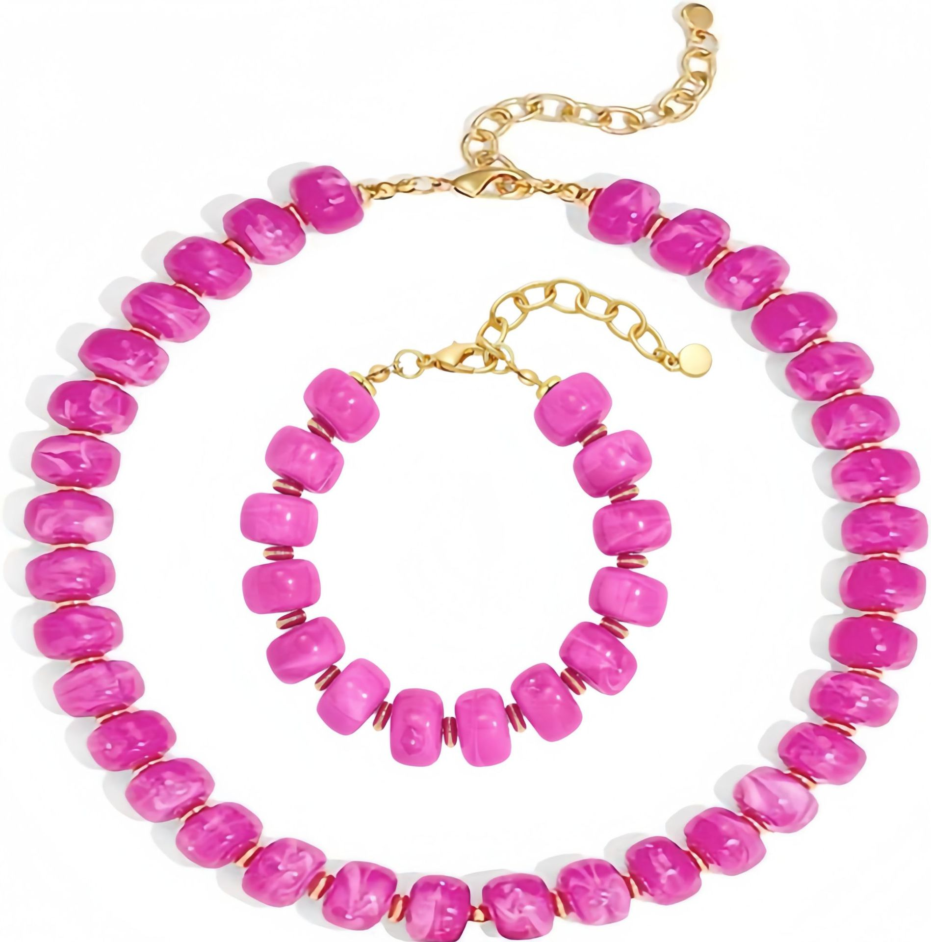 🔥Hot Sale 69% OFF✨Bright Color Dopamine Chunky Beaded Choker, Women Summer Beach Jewelry
