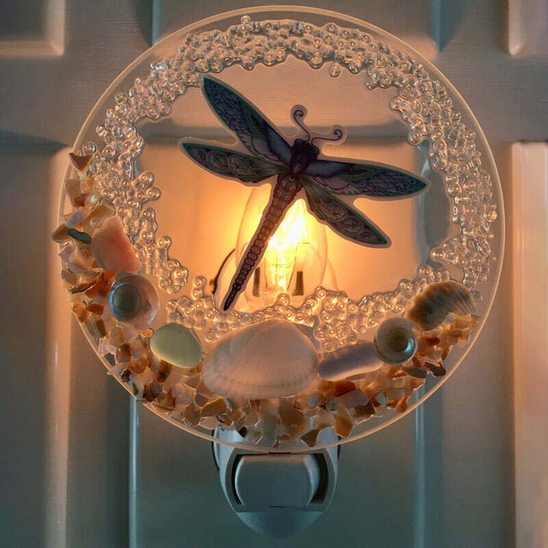 Sea Turtle Seashell Beach Night Light