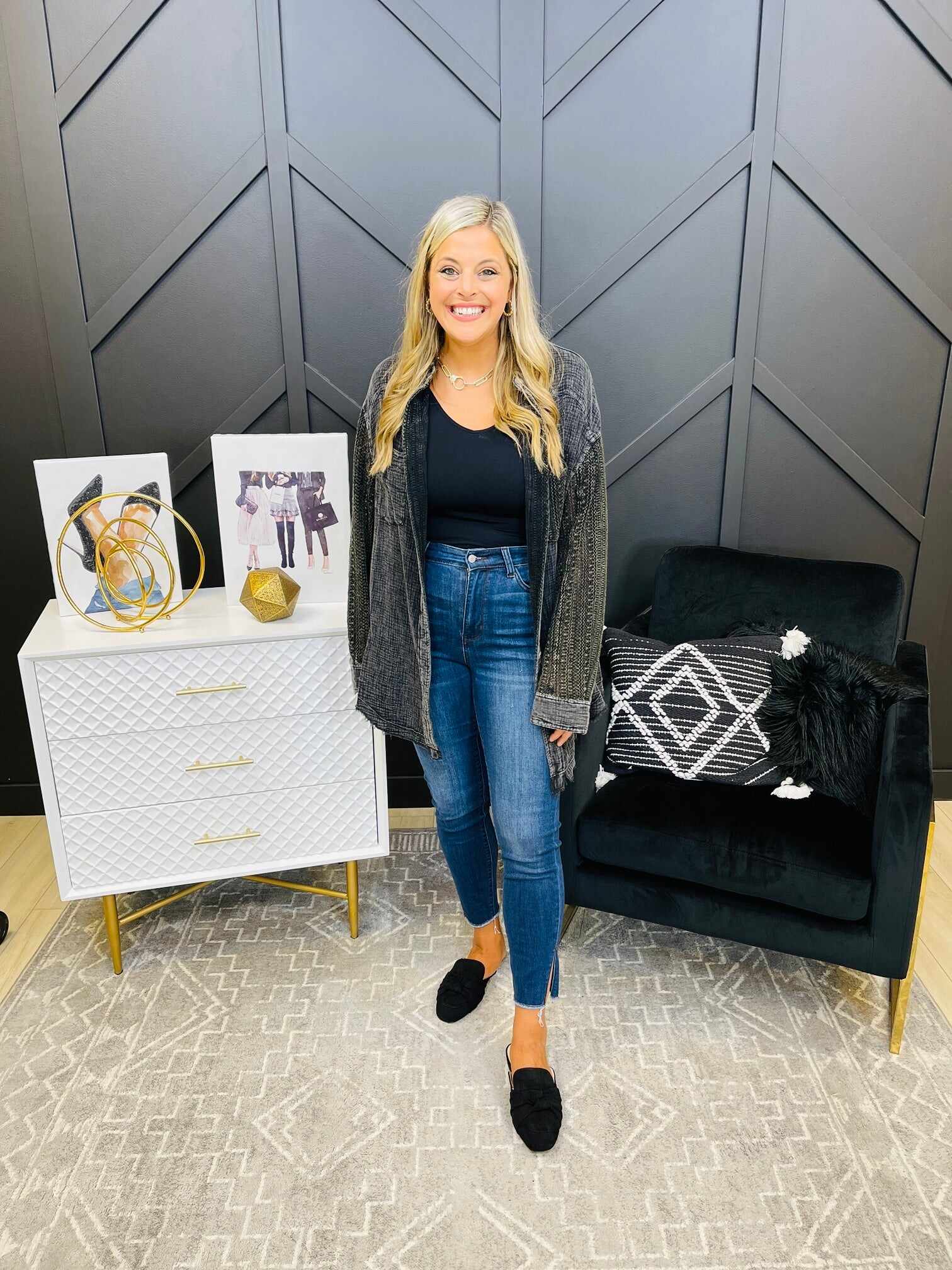 Plus/Reg Always On Your Side Slit Skinny Jeans