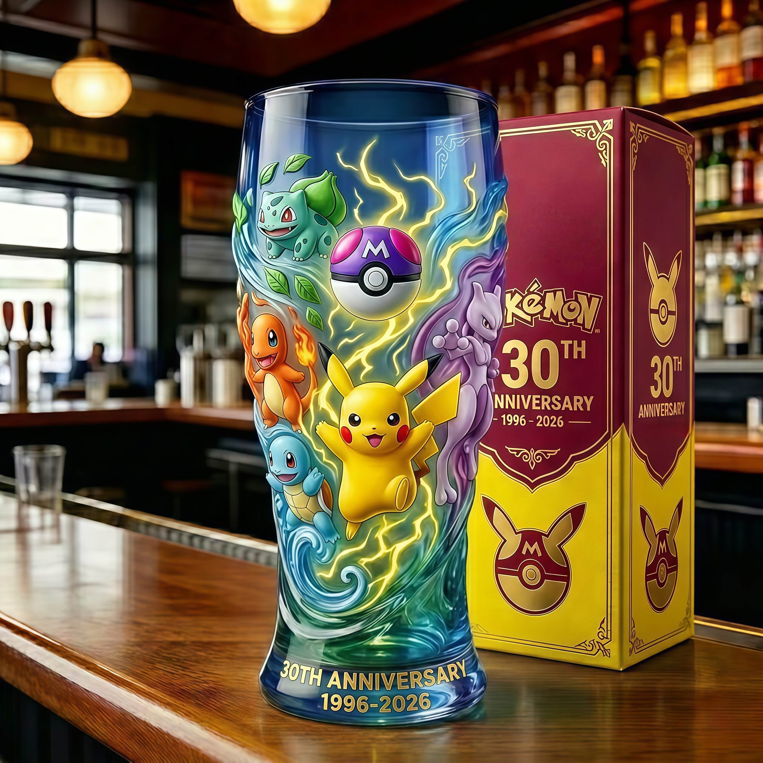 POKÉMON – 30th Anniversary Commemorative Glass (1996–2026)