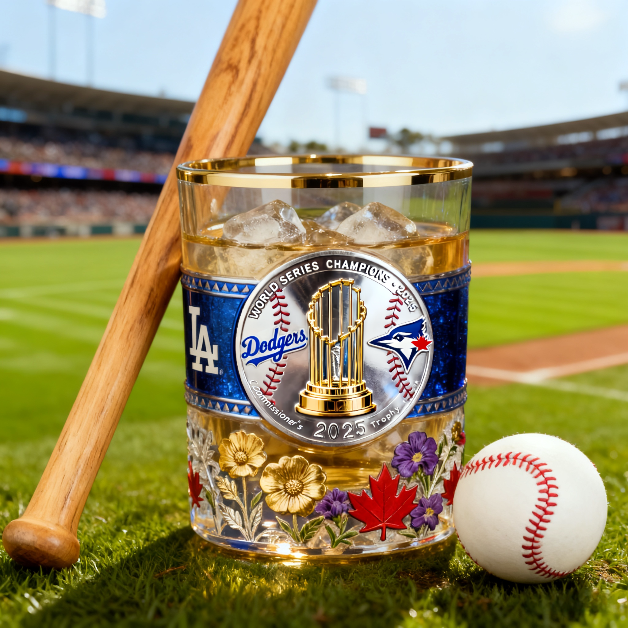 2025 World Series Glass｜Dodgers vs Blue Jays