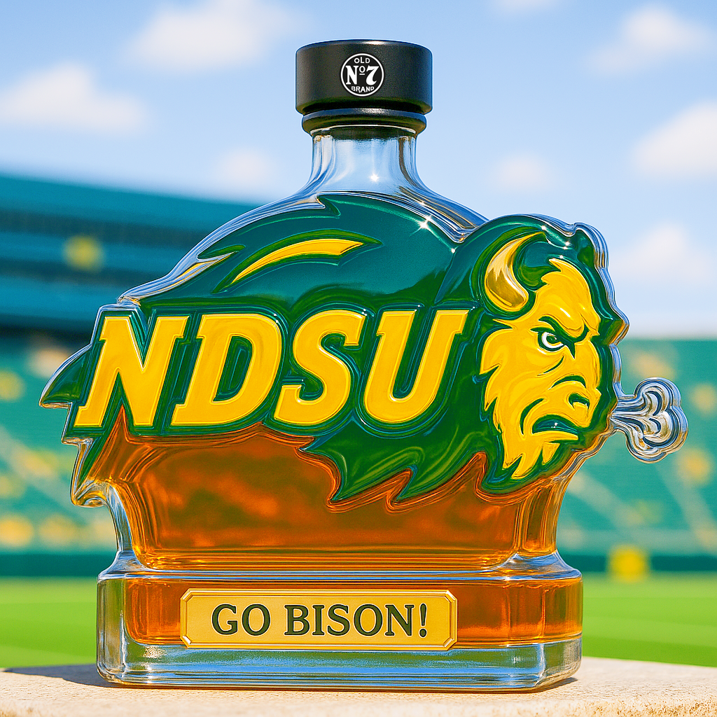 NDSU Bison Limited-Edition Whiskey Bottle