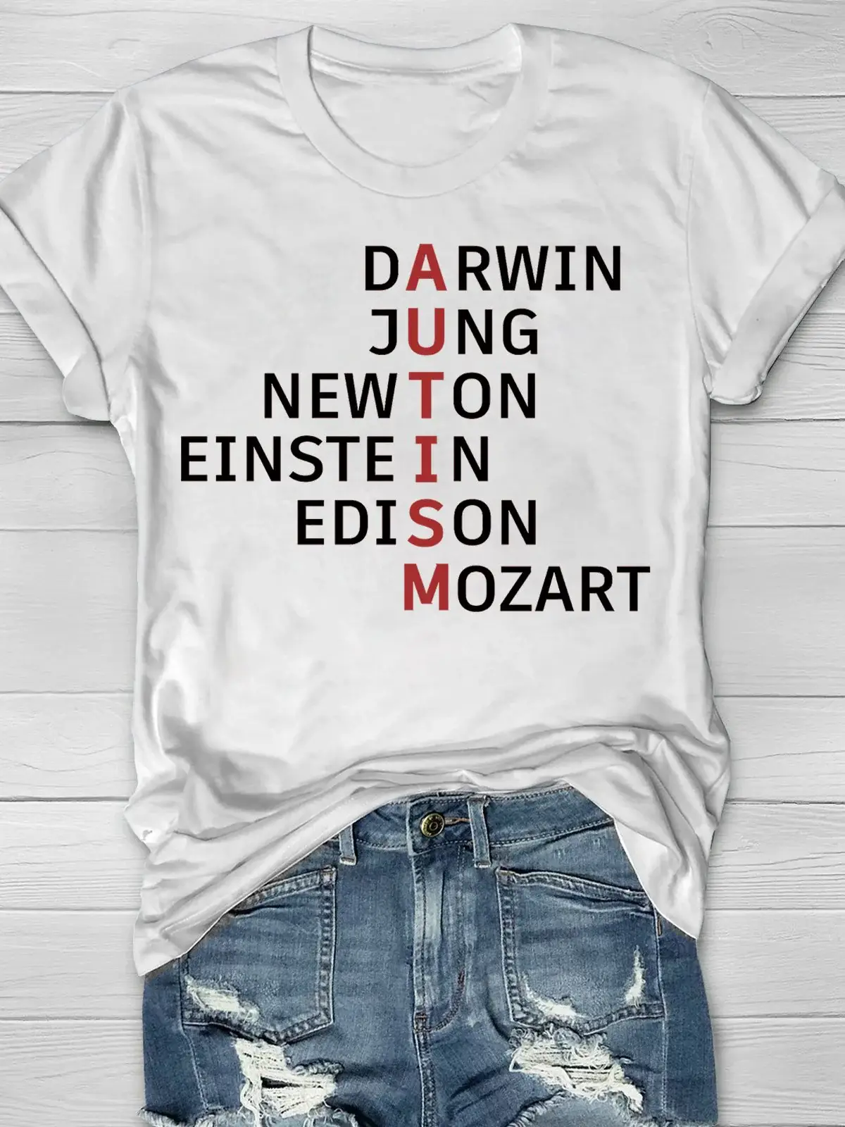 Autism Awareness Flag Printing T-shirt