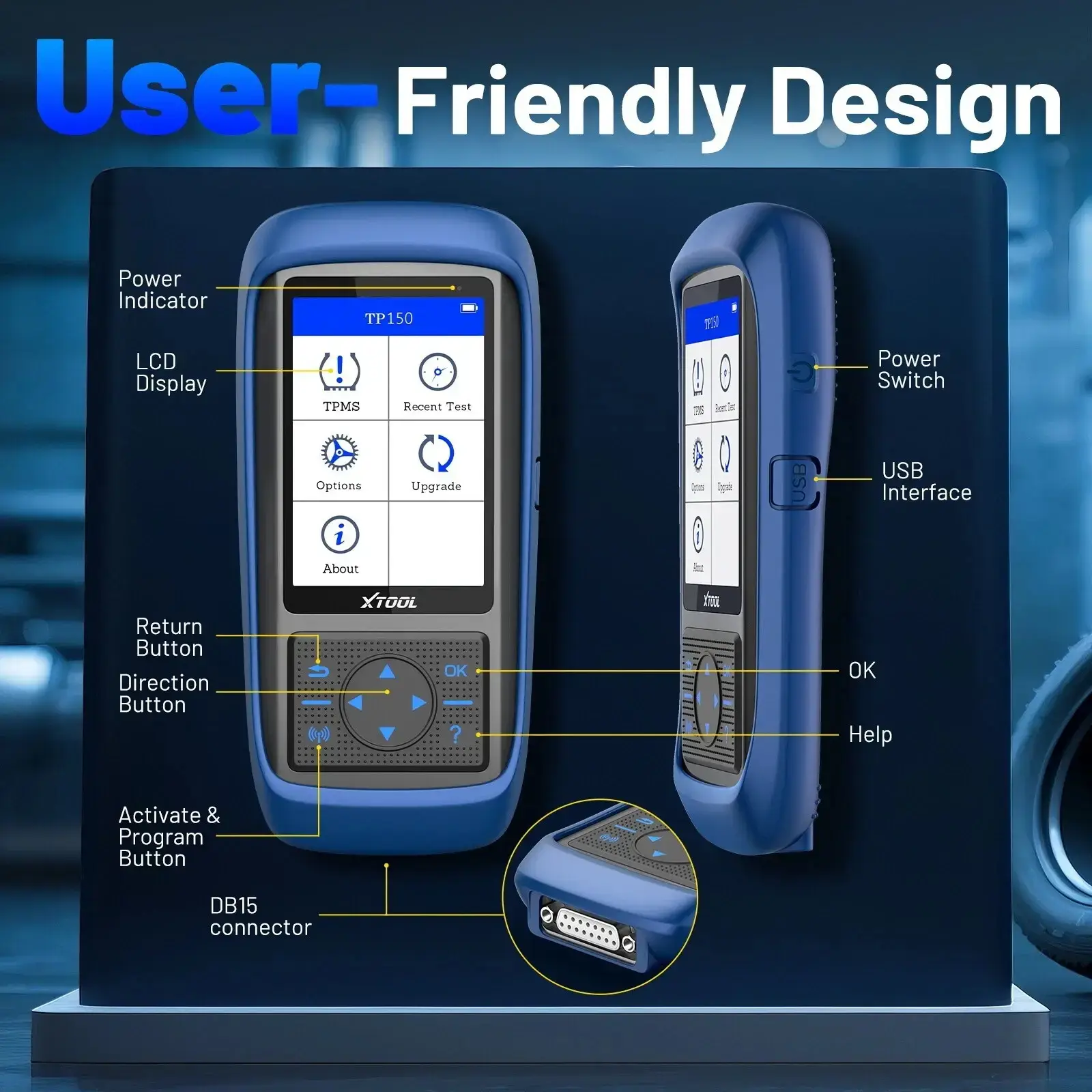 TP150 TPMS Programming Tool, 2026 TPMS Relearn Tool, Activate/Relearn/Diagnosis All Known TPMS Sensors, Program TS100 Sensors (315/433MHz), TPMS Reset Tool TPMS Programmer