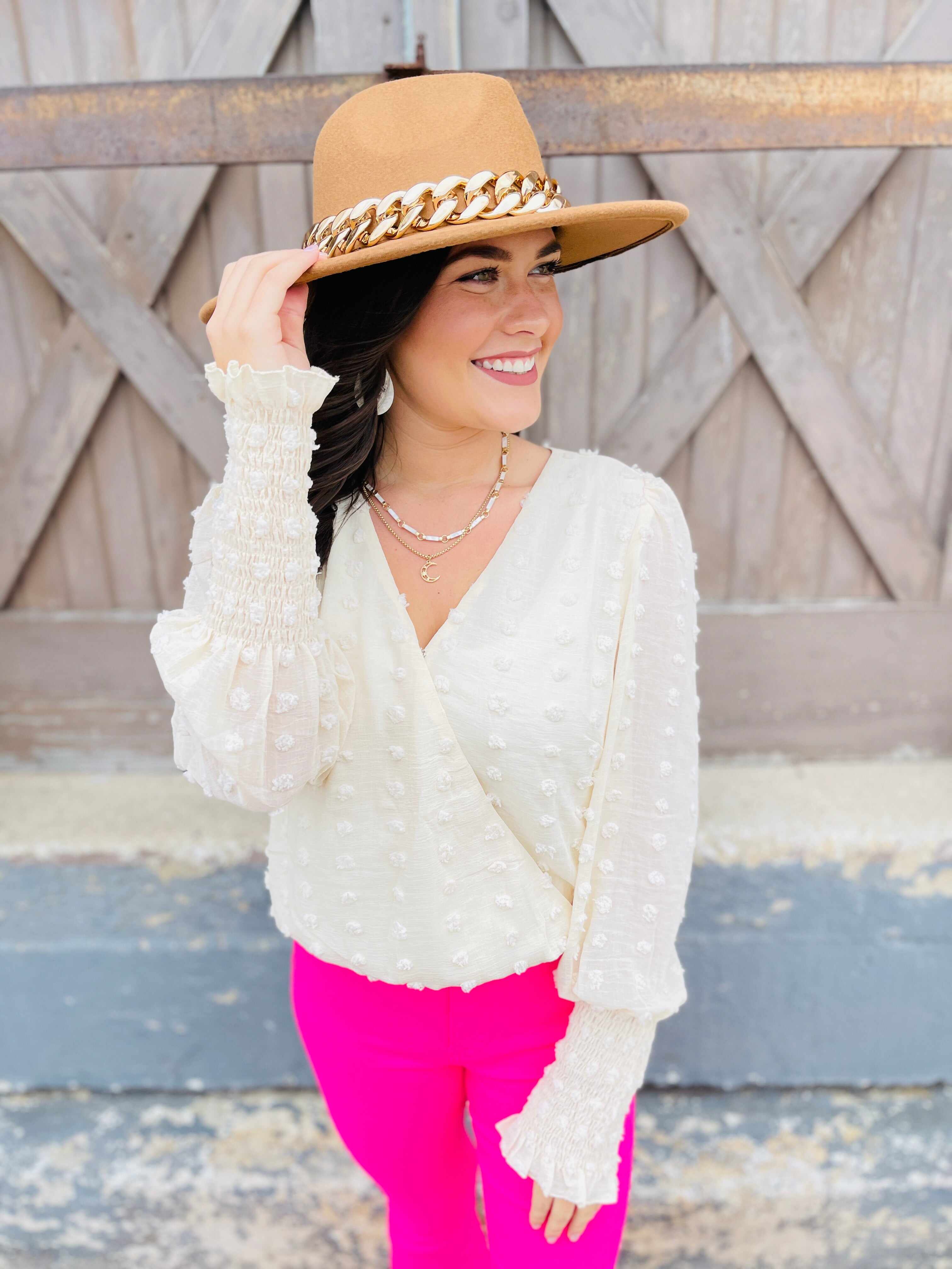 Bulky Chain Link Fedora Hat-Multiple Colors!