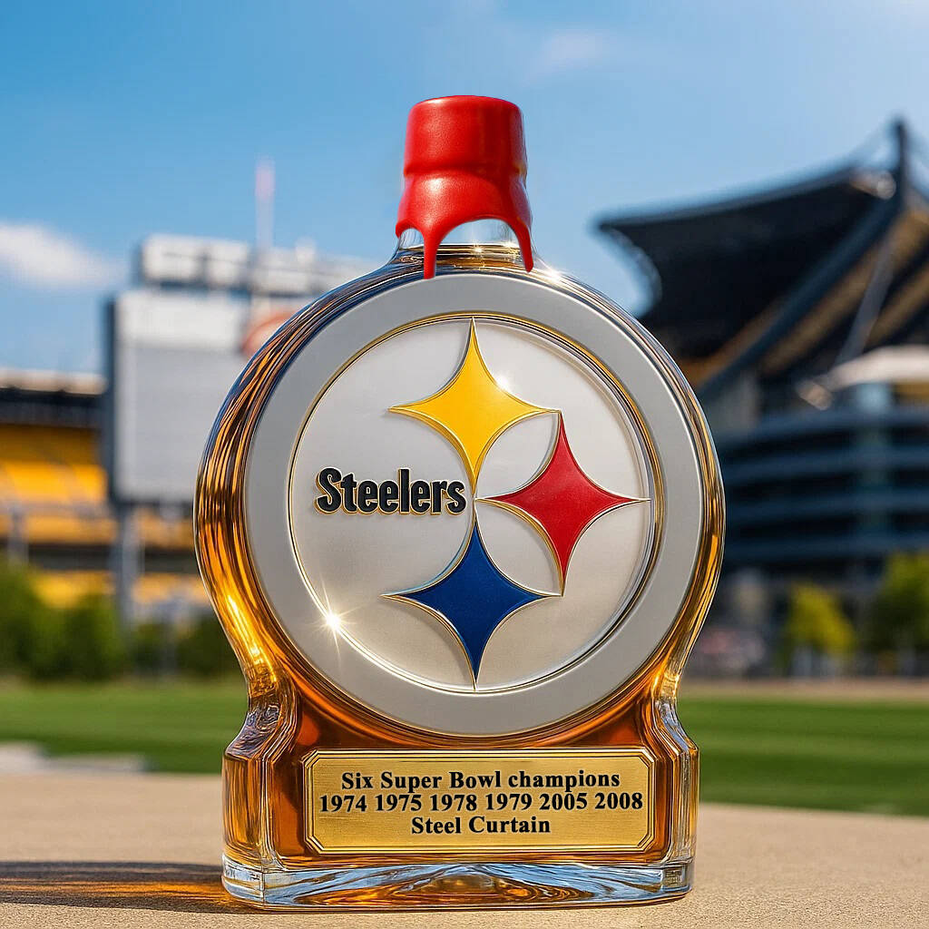 Pittsburgh Steelers Honor Whiskey Bottle