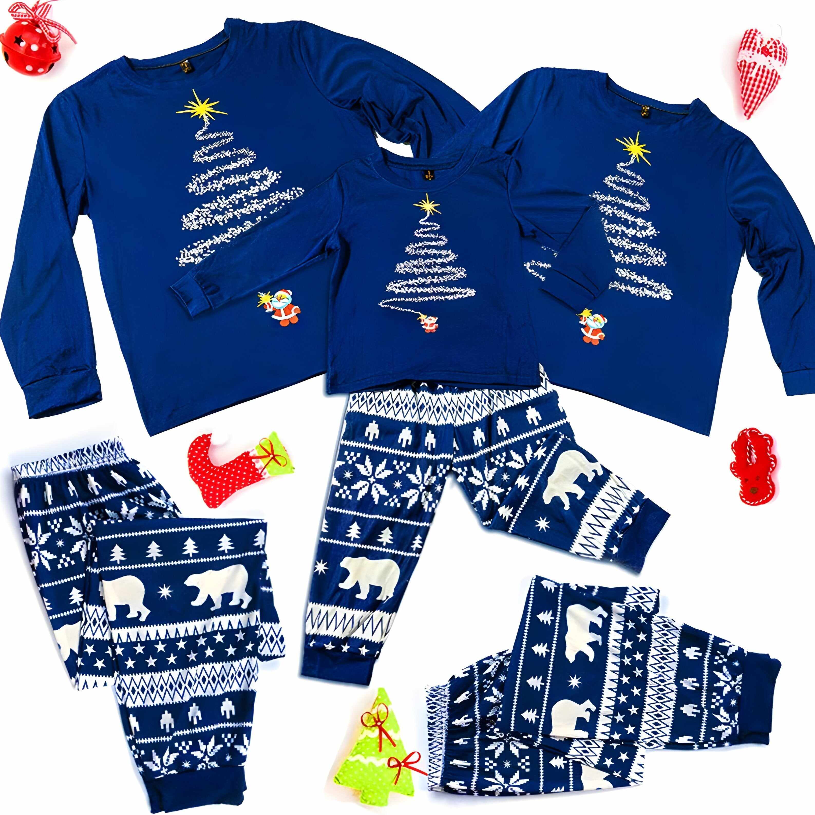 Mens Festive Tree Matching Family Christmas Pajamas