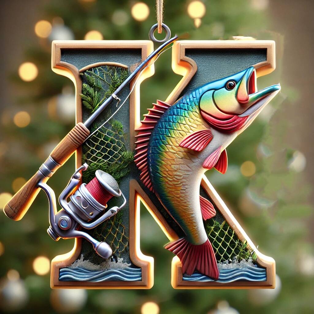🎣Fishing Letter Ornaments
