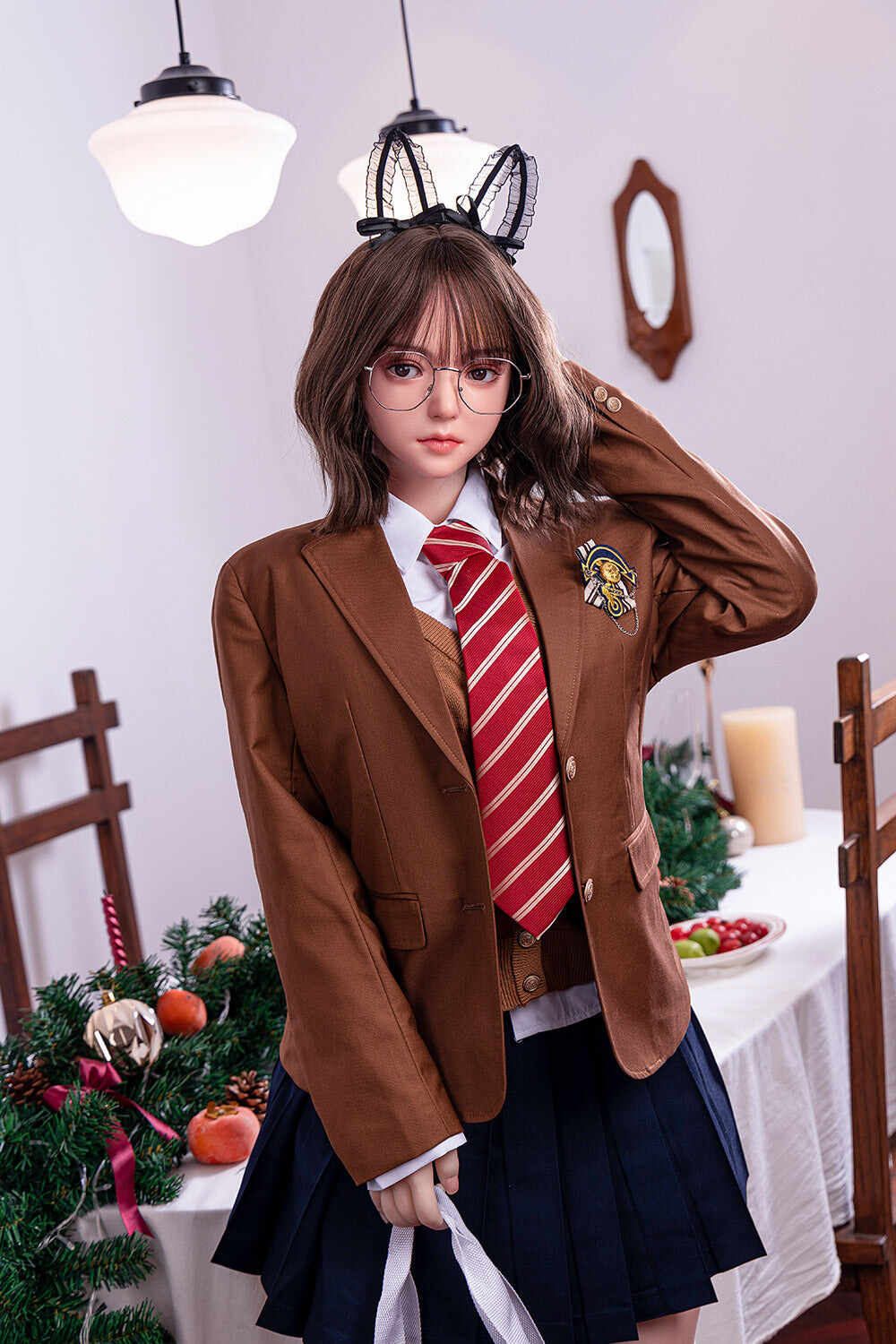 Euphemia 5ft34/ 163cm #66 Head Full Silicone Japanese Uniform Realistic Sex Doll