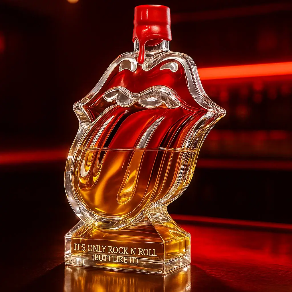 The Rolling Stones——Tongue and Lips Whisky Bottle