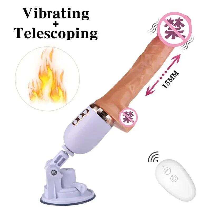Sex Machine – Telescopic Dildo Vibrator with Automatic Thrusting for G-Spot Stimulation