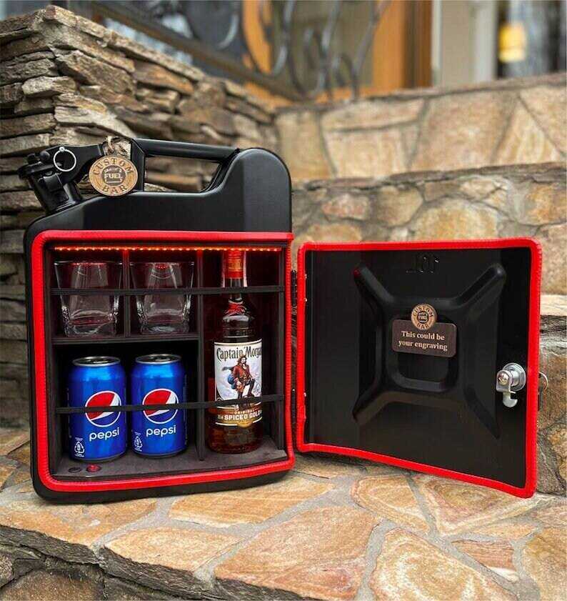 10 L Jerry Can Mini Bar, Original Gift For a Man, Custom Fuel Bar, Personalized Mini Bar For Home, Interior Decor, Gift For Him, Travel Bar