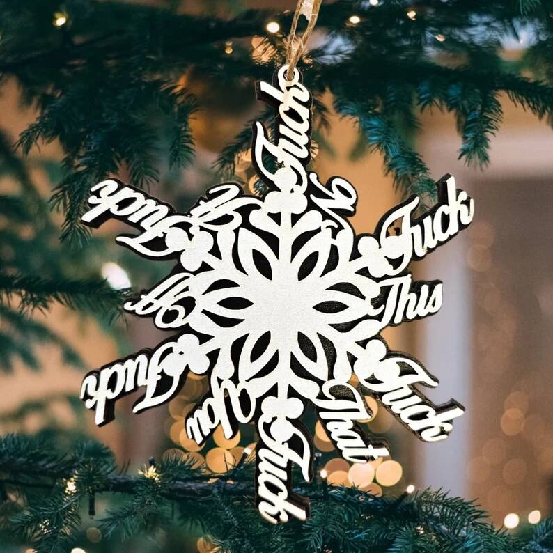 Fk Flake Ornament | Funny Christmas Gifts