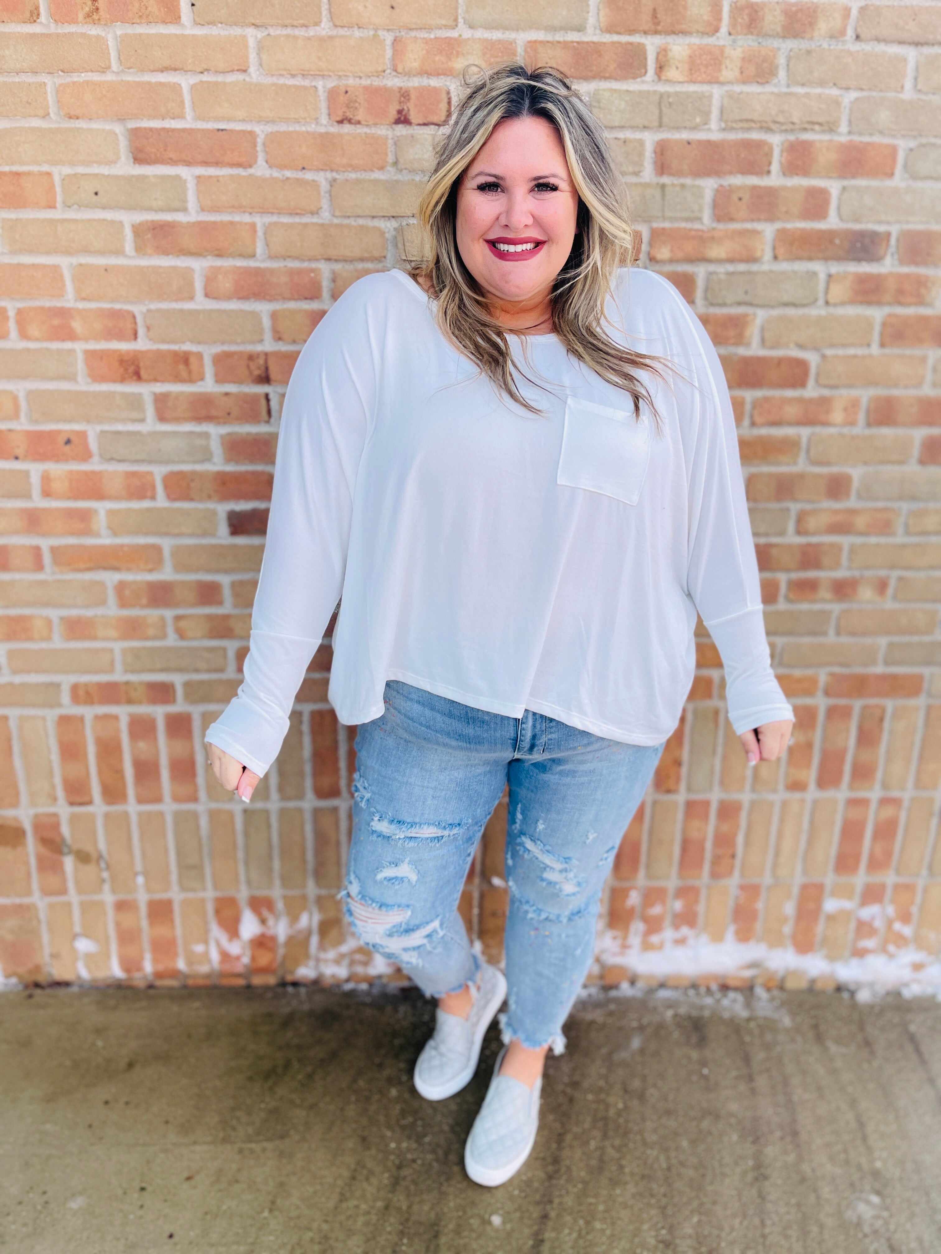 Plus/Reg Color Me Happy Boyfriend Jeans