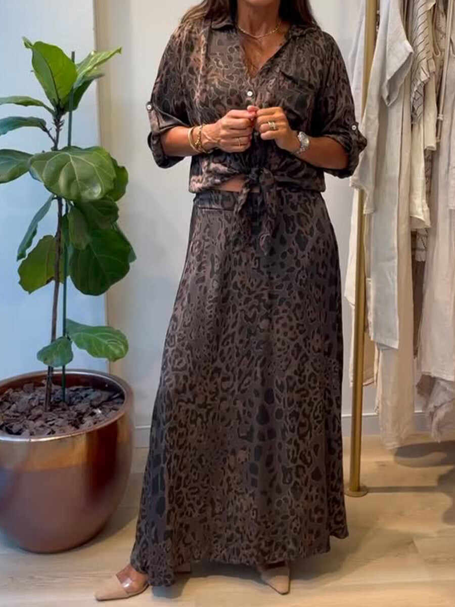 🔥Summer Arrivals🌟Casual Leopard Print Linen And Cotton Shirt