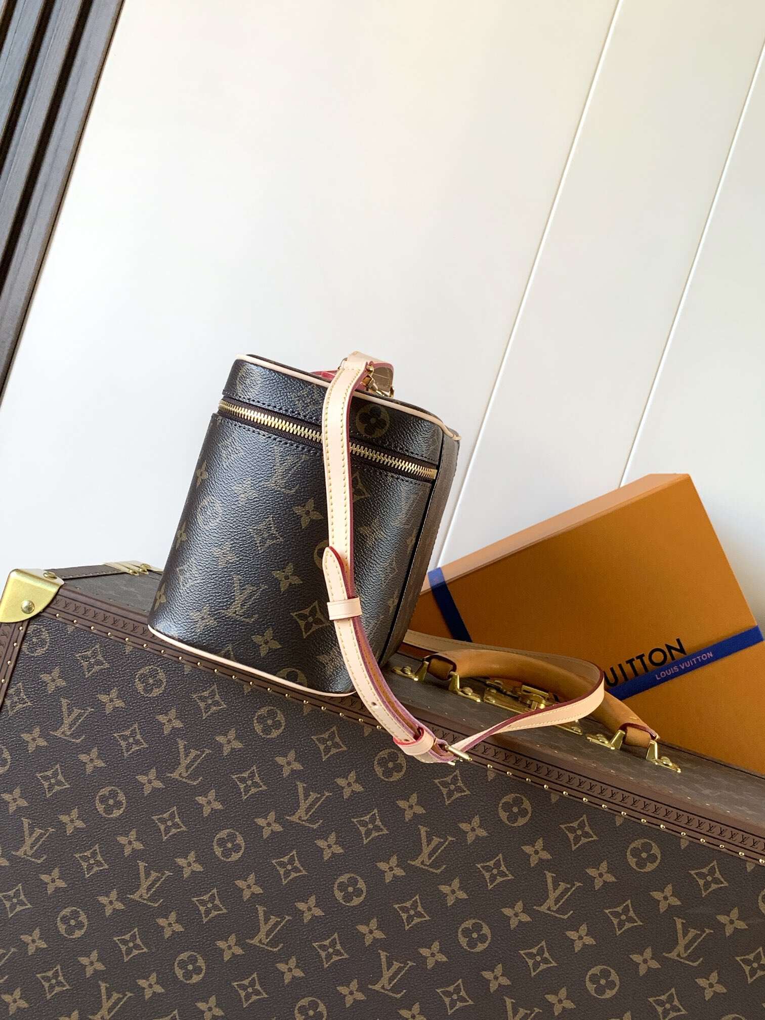 LOUIS VUITION NICE makeup bag with chips