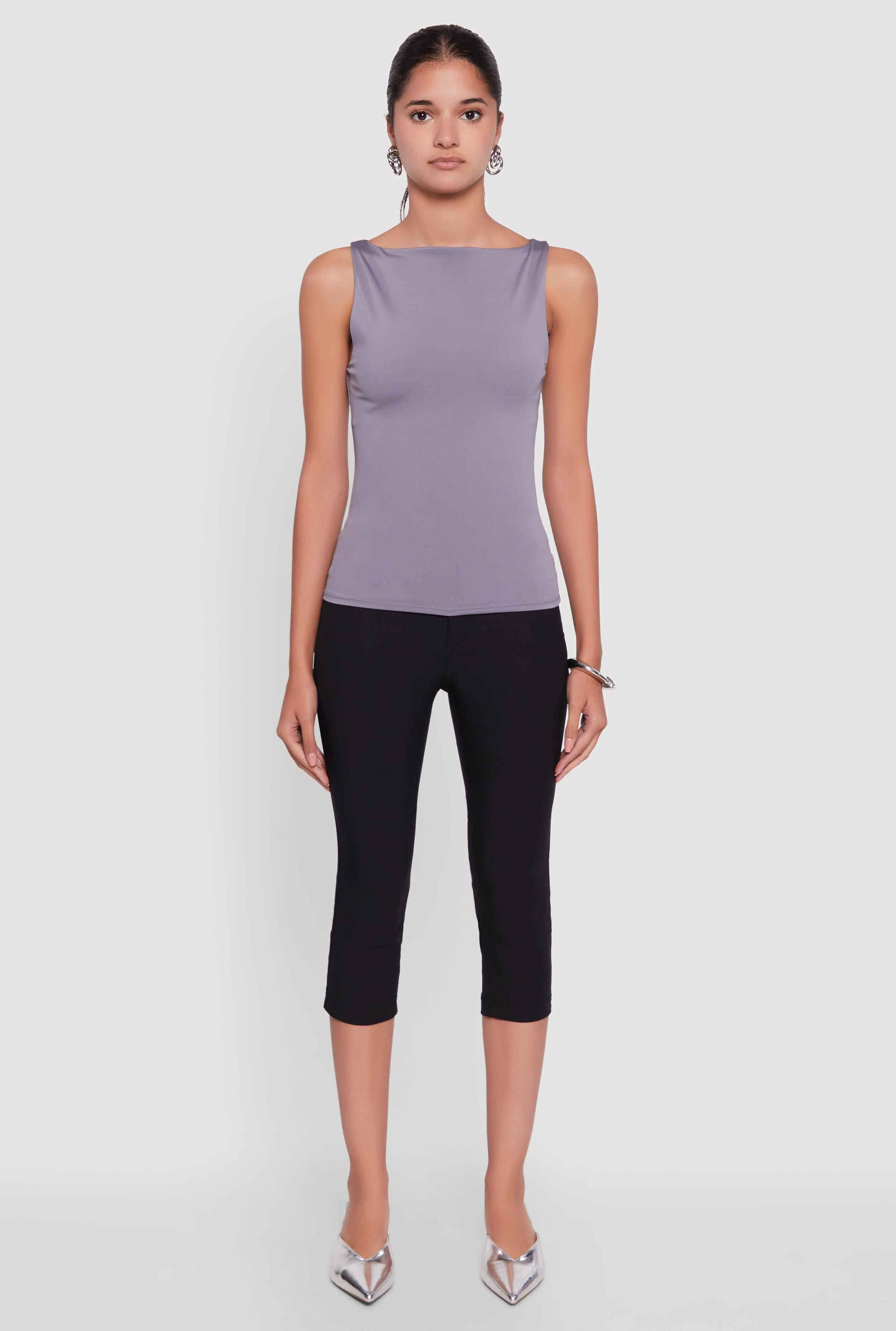 High Neck Shelf Bra Tank Top