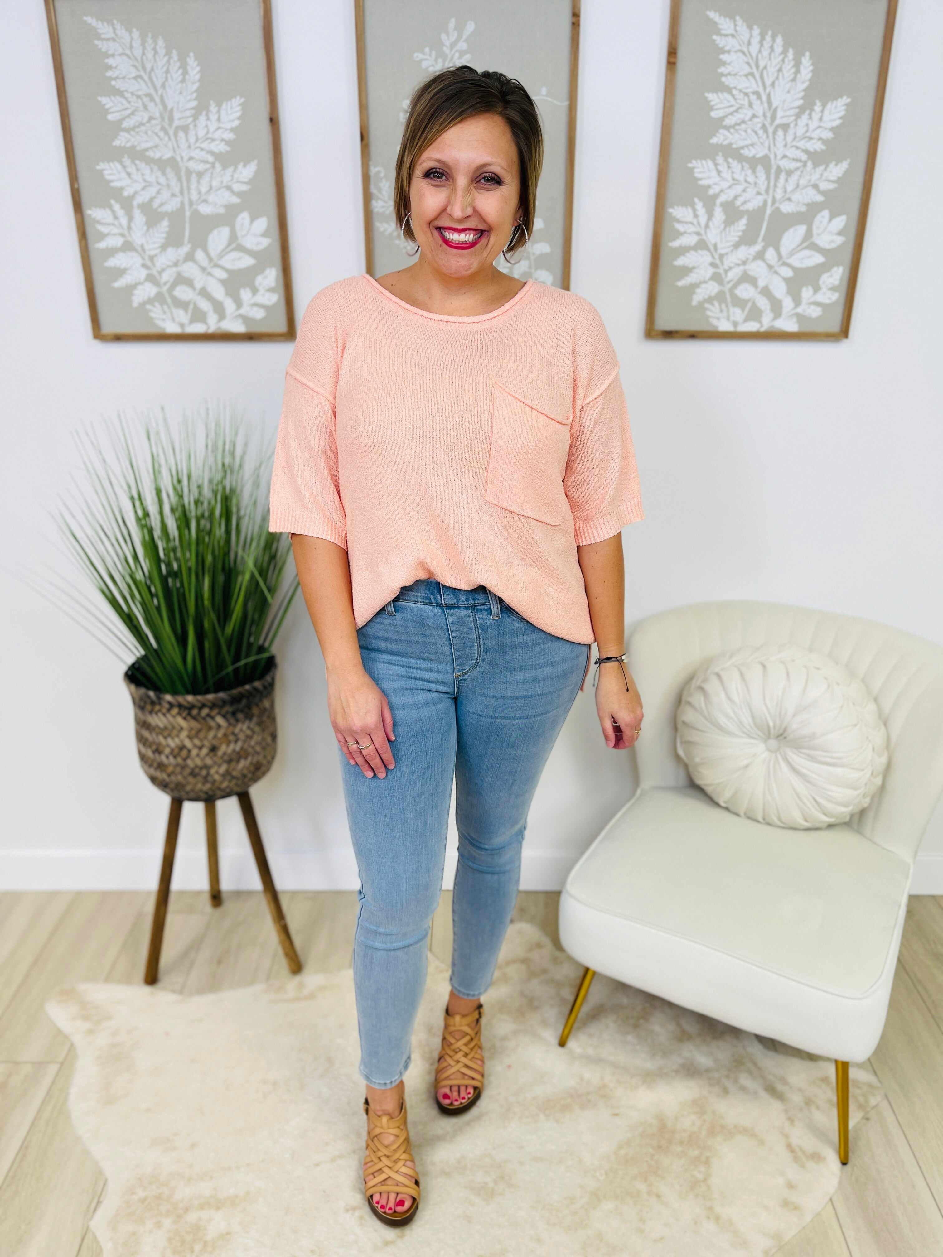 Plus/Reg Pull Yourself Together Pull On Jeans