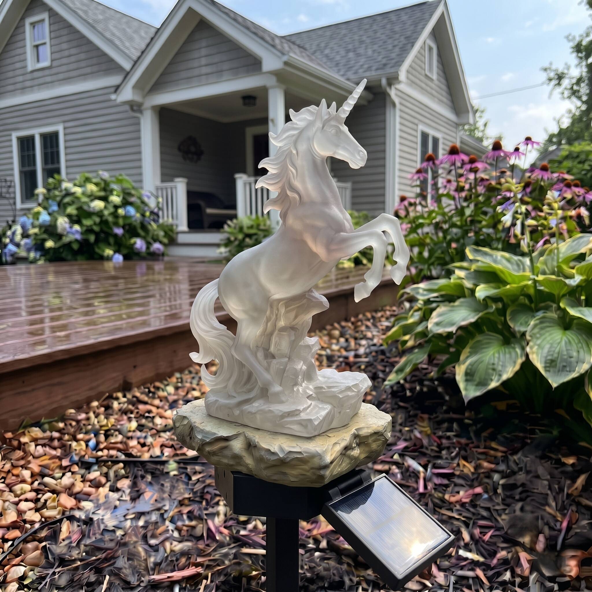 🦄 Magical Rainbow Solar Unicorn Garden Stake Light