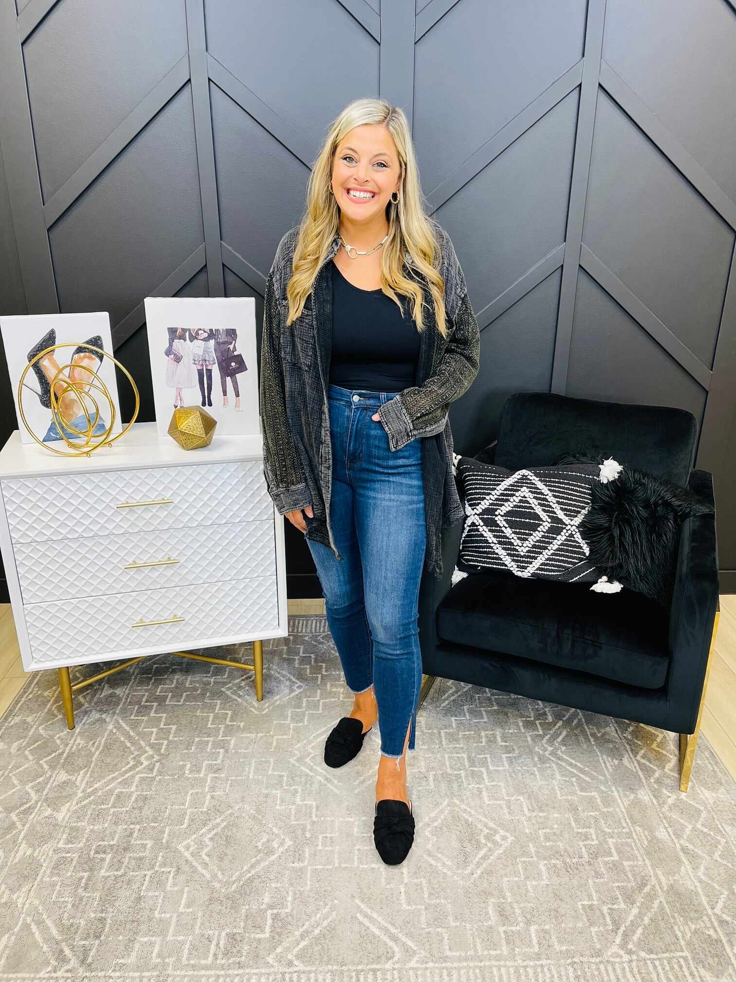 Plus/Reg Always On Your Side Slit Skinny Jeans