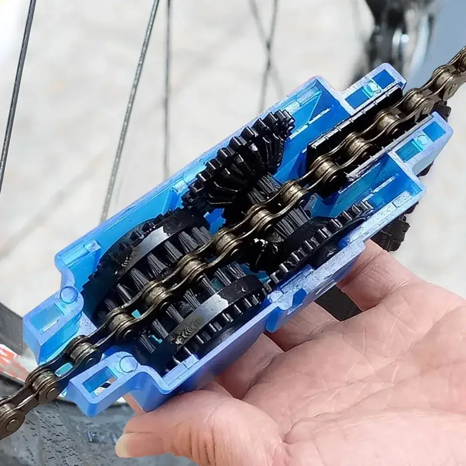 Heavy Duty Bicycle Chain Cleaning Brush Washer Kit for Mountain Road Bikes Quick Chain Scrubber Drivetrain Cleaning Maintenance