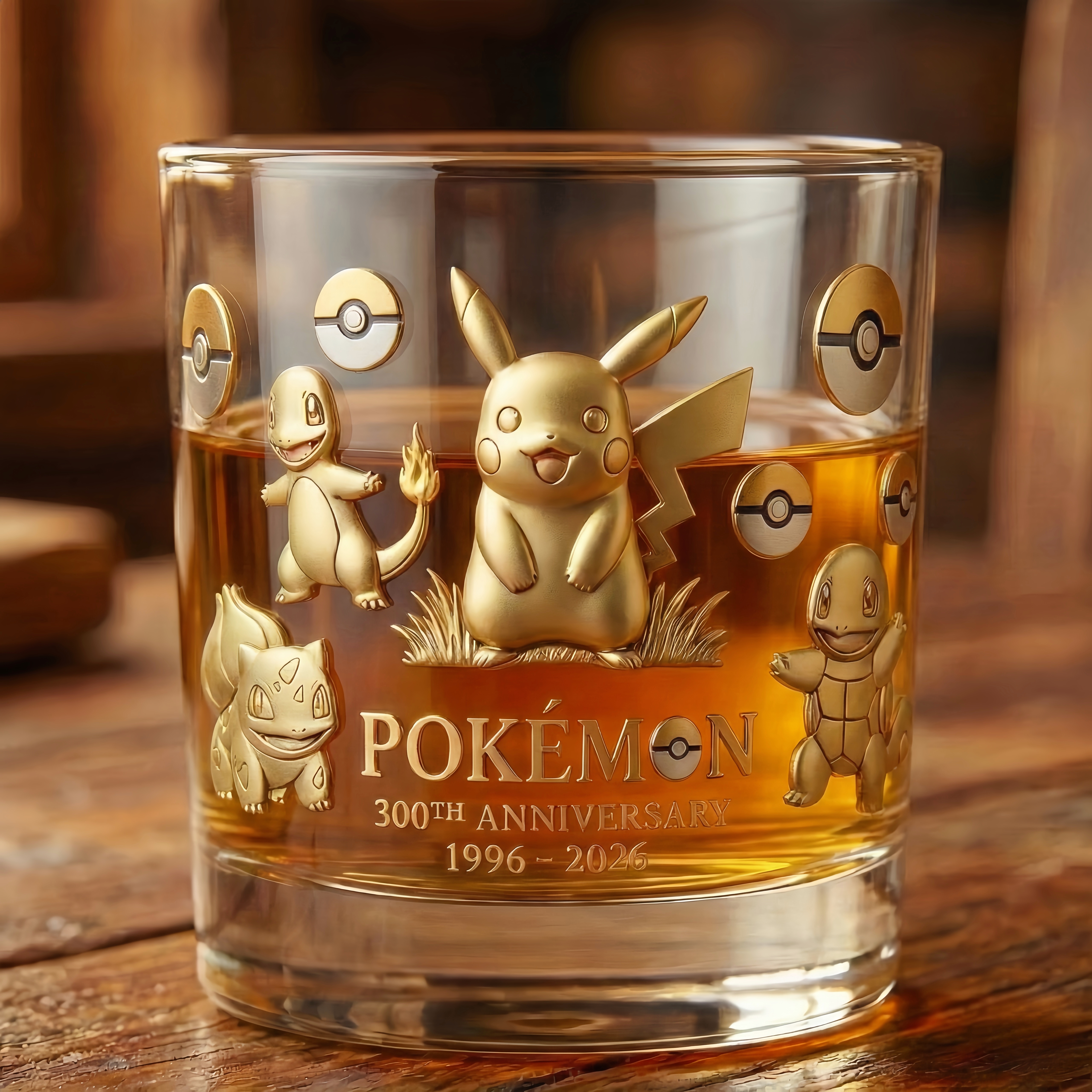 PKMN 30th Anniversary Commemorative Whiskey Glass