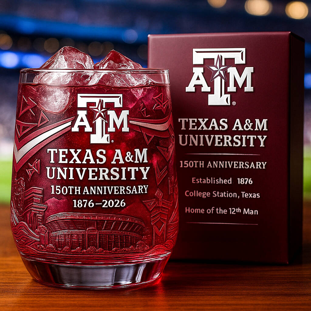 Texas A&M 150th Anniversary Whiskey Glass