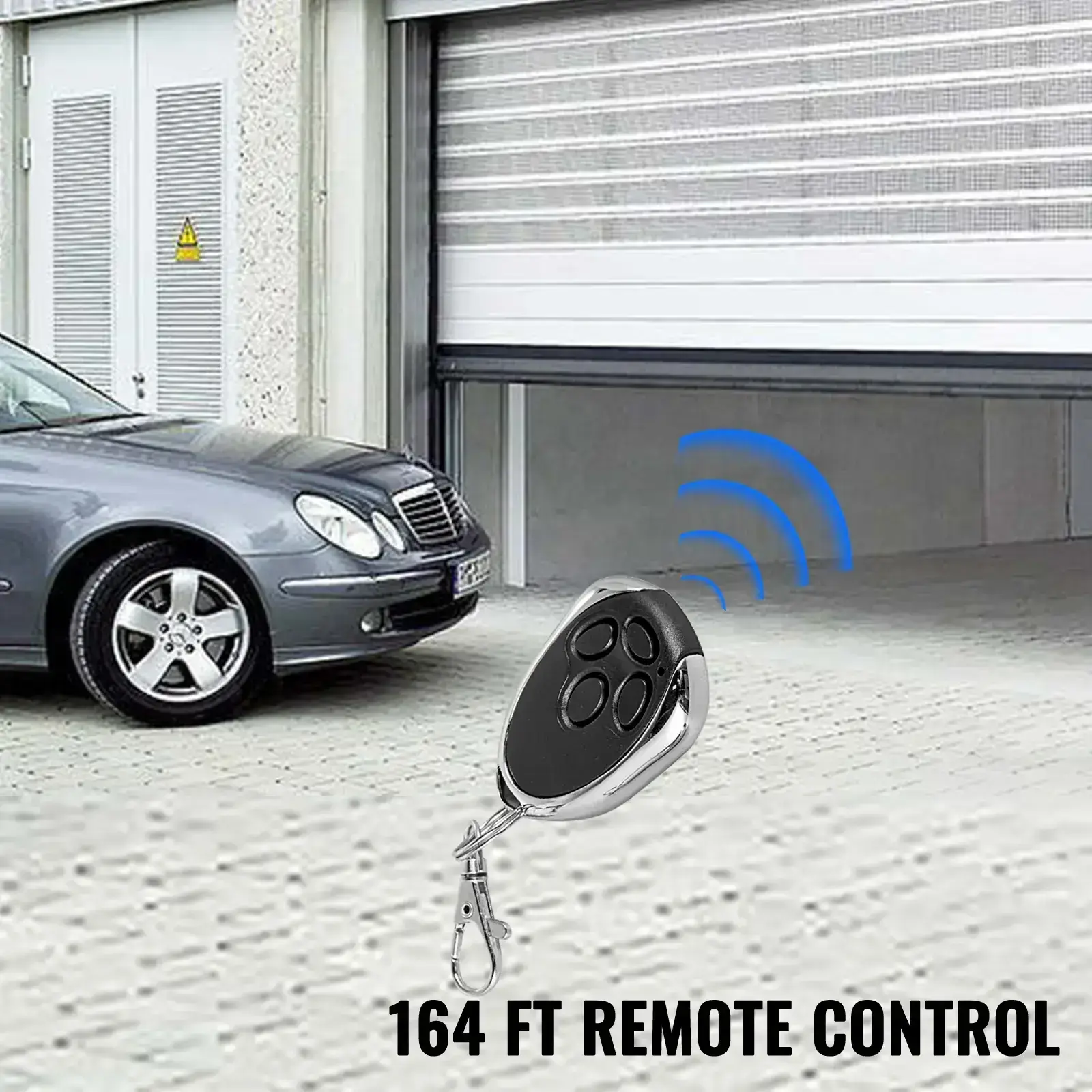 Garage Roller Door Opener,  800 N Lift Force 164 ft Remote Control, 110V Electric Roller Gate Opener, Auto Garage Roller Gate Opener Kit with 2 Remote, Apply for Garage Store