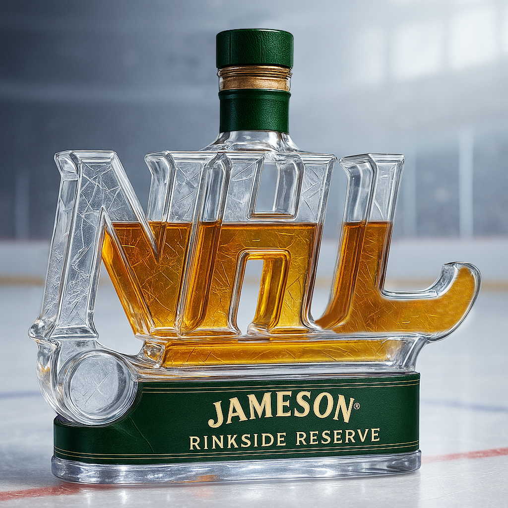 National Hockey League Whiskey Bottle