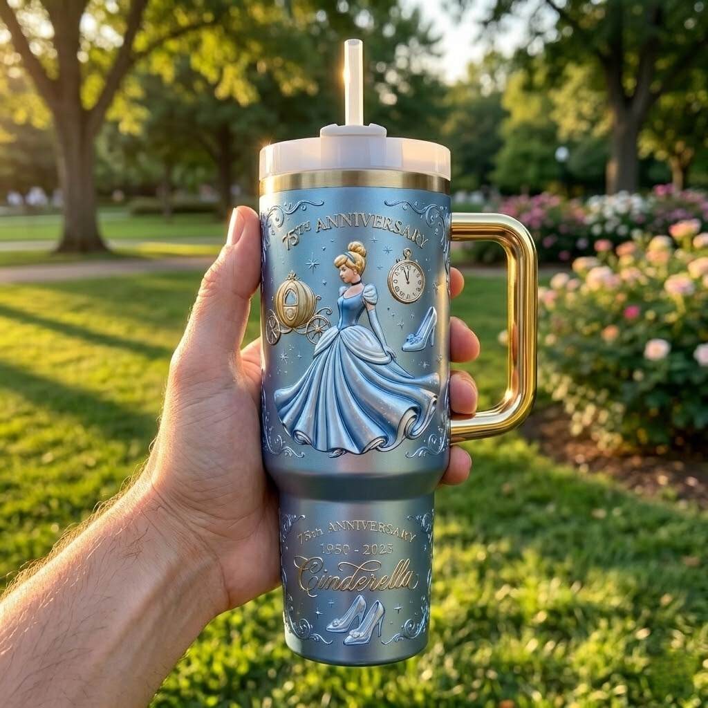 Cinderella 75th Anniversary Commemorative Tumbler