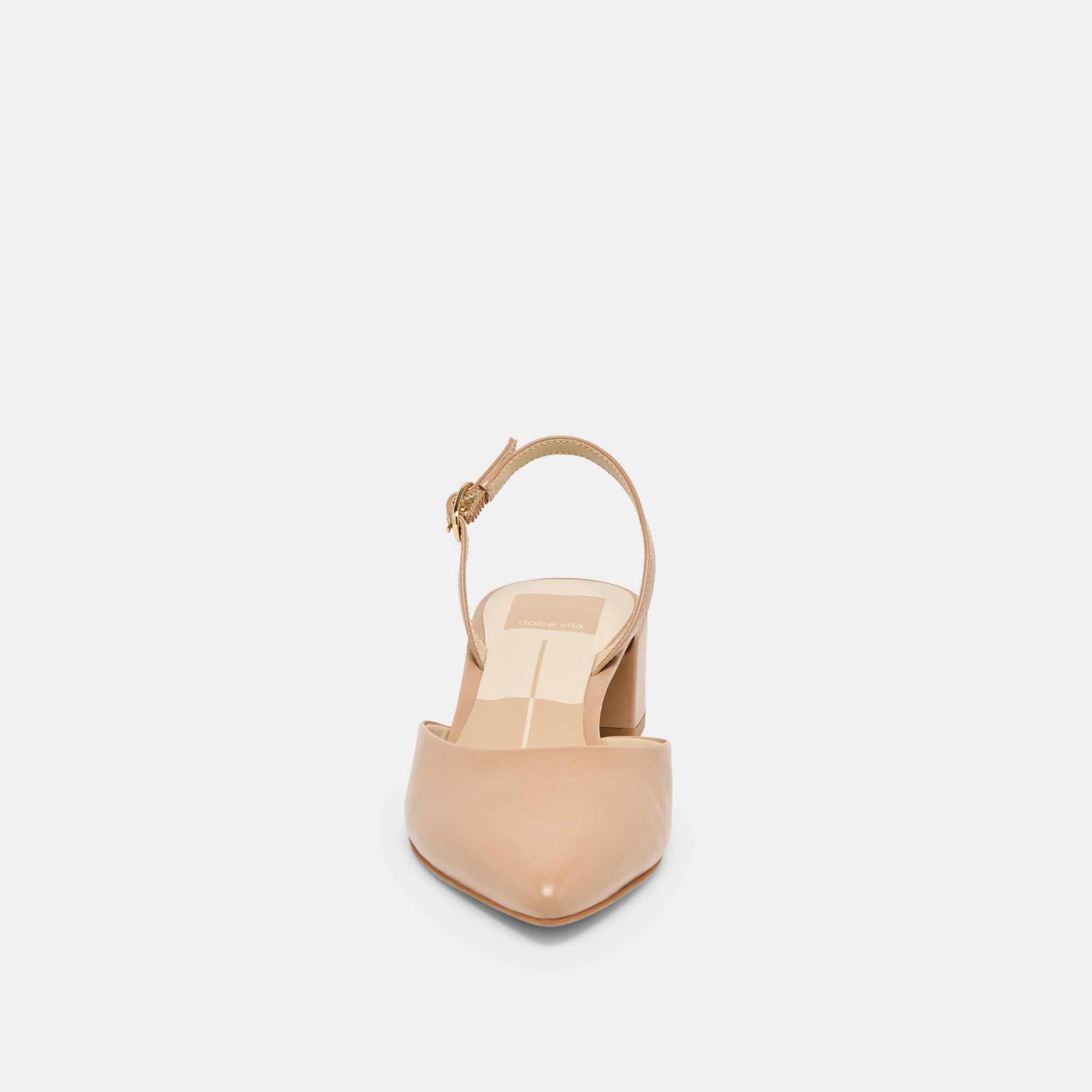 CAREL HEELS LT TAN CRINKLE PATENT LEATHER